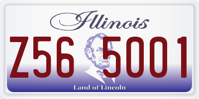 IL license plate Z565001