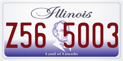 IL license plate Z565003