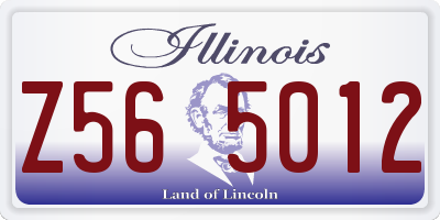 IL license plate Z565012