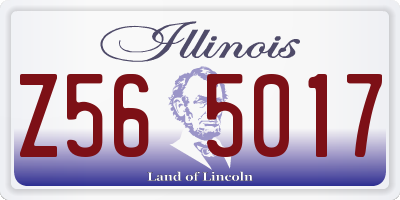 IL license plate Z565017