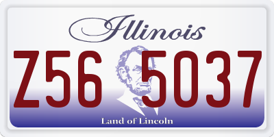 IL license plate Z565037