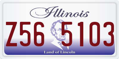 IL license plate Z565103
