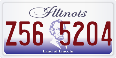 IL license plate Z565204