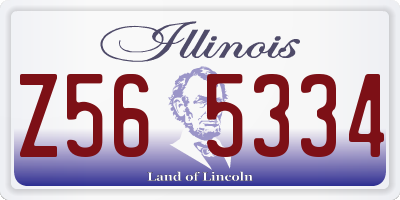 IL license plate Z565334