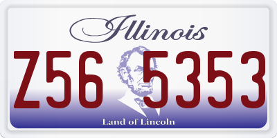 IL license plate Z565353