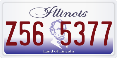 IL license plate Z565377