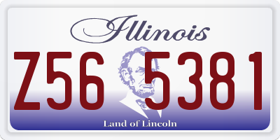 IL license plate Z565381