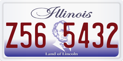 IL license plate Z565432
