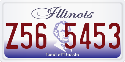 IL license plate Z565453
