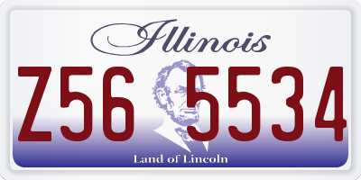 IL license plate Z565534