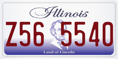 IL license plate Z565540