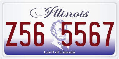 IL license plate Z565567