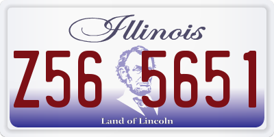 IL license plate Z565651