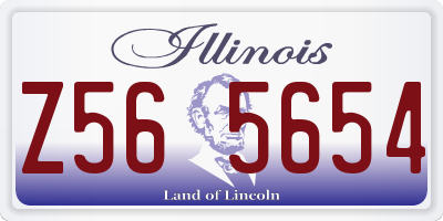 IL license plate Z565654