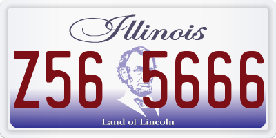IL license plate Z565666