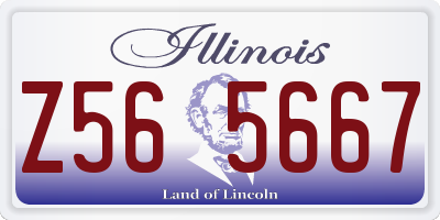 IL license plate Z565667