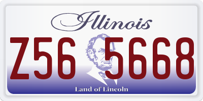 IL license plate Z565668