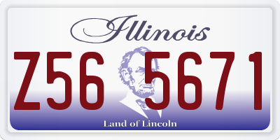 IL license plate Z565671