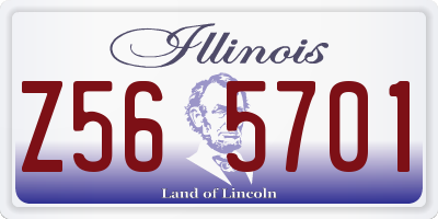 IL license plate Z565701