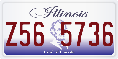 IL license plate Z565736