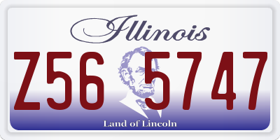IL license plate Z565747