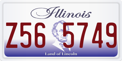 IL license plate Z565749
