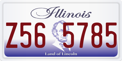 IL license plate Z565785