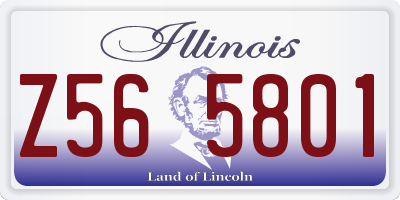 IL license plate Z565801