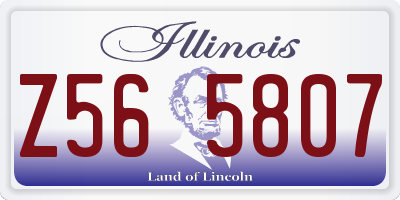 IL license plate Z565807
