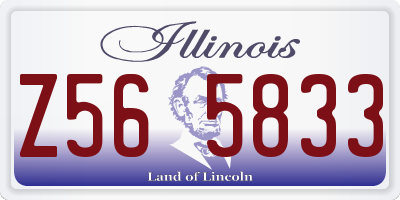 IL license plate Z565833