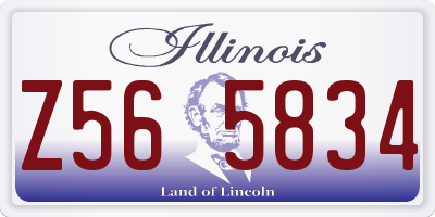 IL license plate Z565834