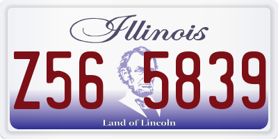 IL license plate Z565839