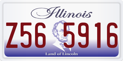 IL license plate Z565916