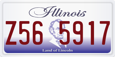 IL license plate Z565917