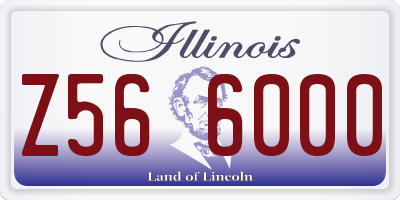 IL license plate Z566000