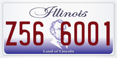 IL license plate Z566001