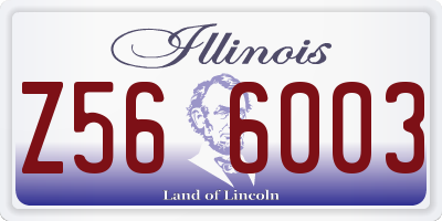 IL license plate Z566003