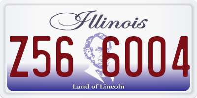IL license plate Z566004