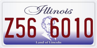 IL license plate Z566010