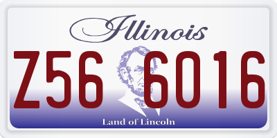 IL license plate Z566016