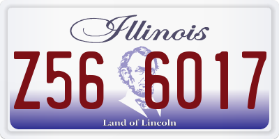 IL license plate Z566017