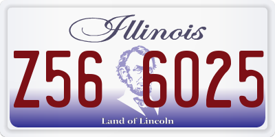 IL license plate Z566025