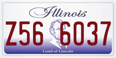 IL license plate Z566037