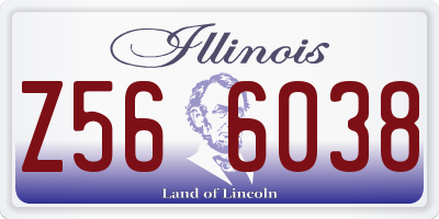 IL license plate Z566038