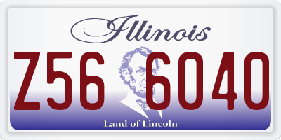 IL license plate Z566040