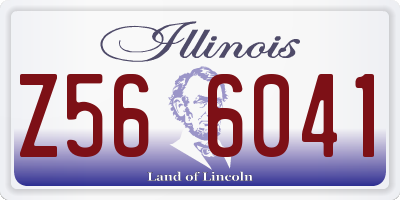 IL license plate Z566041