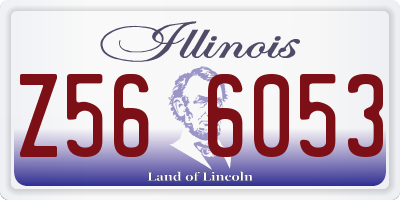 IL license plate Z566053