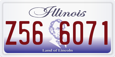 IL license plate Z566071
