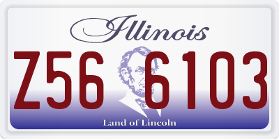 IL license plate Z566103
