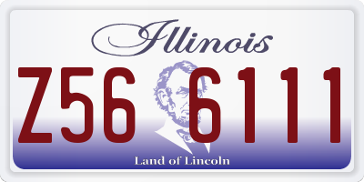 IL license plate Z566111